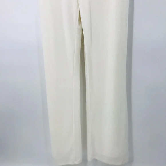Misha Moyra Pantsuit Cowl Neck Jumpsuit Ivory Size 8 - Picture 8 of 13